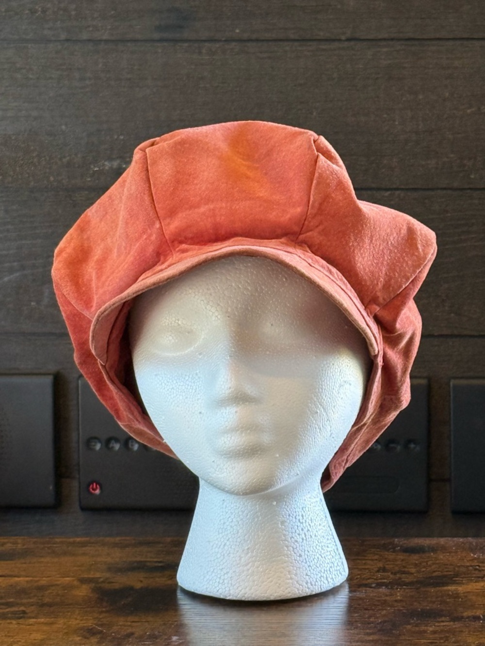 Soft Coral Newsboy Cap